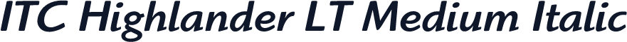 ITC Highlander LT Medium Italic