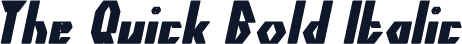 The Quick Bold Italic