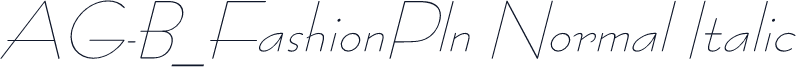 AG-B_FashionPln Normal Italic