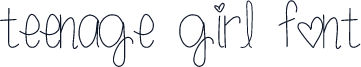 teenage girl font