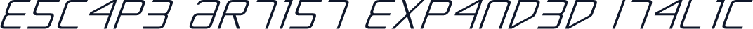 Escape Artist Expanded Italic