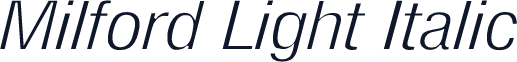 Milford Light Italic