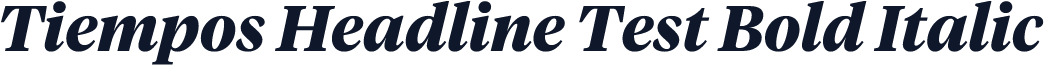 Tiempos Headline Test Bold Italic