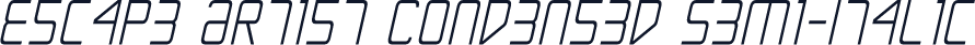Escape Artist Condensed Semi-Italic
