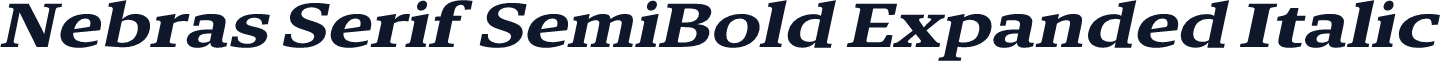 Nebras Serif SemiBold Expanded Italic