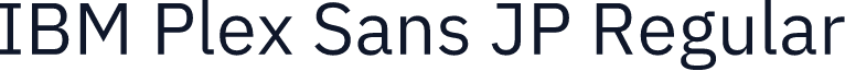 IBM Plex Sans JP Regular