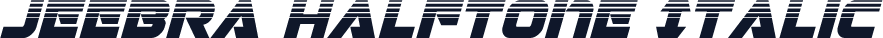 Jeebra Halftone Italic
