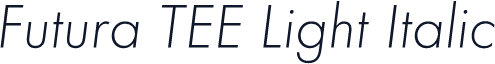 Futura TEE Light Italic