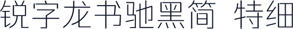 锐字龙书驰黑简 特细