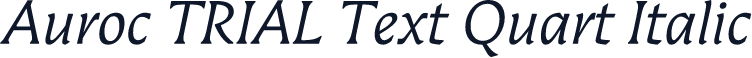 Auroc TRIAL Text Quart Italic
