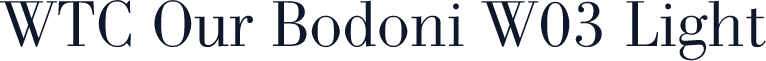 WTC Our Bodoni W03 Light