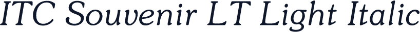 ITC Souvenir LT Light Italic