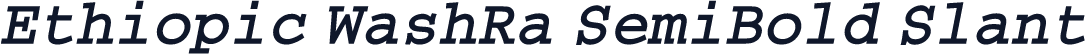 Ethiopic WashRa SemiBold Slant
