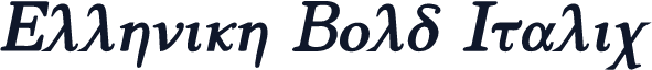 Ellhnikh Bold Italic