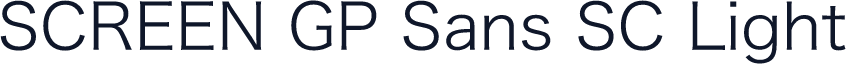 SCREEN GP Sans SC Light