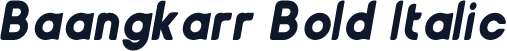 Baangkarr Bold Italic