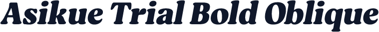 Asikue Trial Bold Oblique