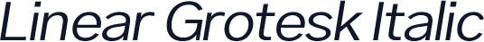 Linear Grotesk Italic
