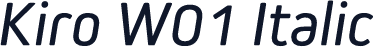 Kiro W01 Italic