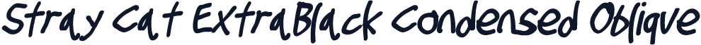 Stray Cat ExtraBlack Condensed Oblique