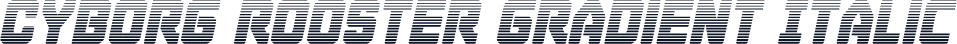 Cyborg Rooster Gradient Italic