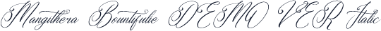 Mangithera Bountifulie DEMO VER Italic