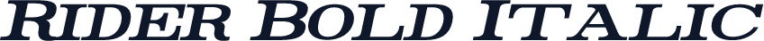 Rider Bold Italic