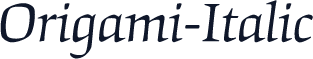 Origami-Italic