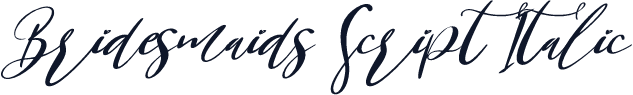 Bridesmaids Script Italic