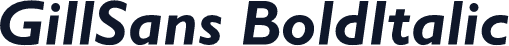 GillSans BoldItalic