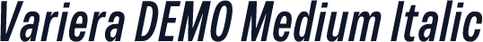 Variera DEMO Medium Italic