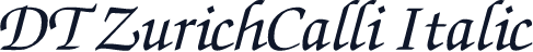 DT ZurichCalli Italic