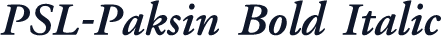 PSL-Paksin Bold Italic