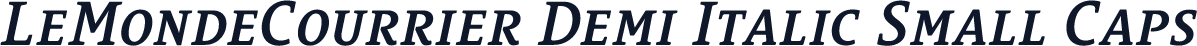 LeMondeCourrier Demi Italic Small Caps