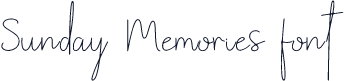 Sunday Memories font