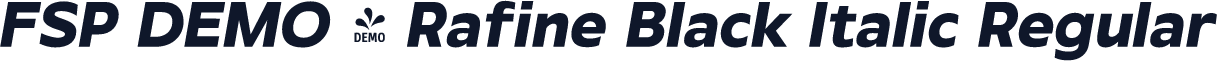 FSP DEMO - Rafine Black Italic Regular