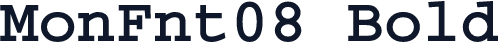 MonFnt08 Bold