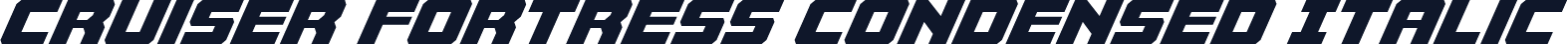 Cruiser Fortress Condensed Italic