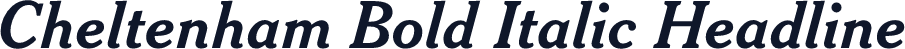 Cheltenham Bold Italic Headline