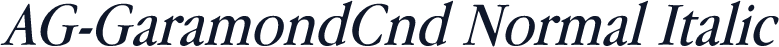 AG-GaramondCnd Normal Italic