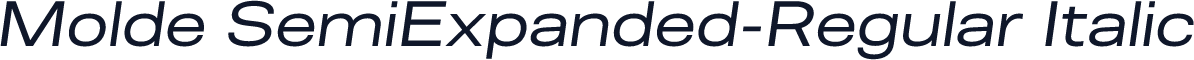 Molde SemiExpanded-Regular Italic