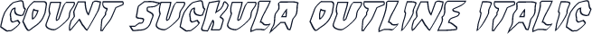 Count Suckula Outline Italic