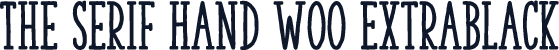 The Serif Hand W00 Extrablack