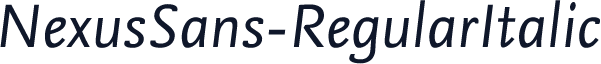 NexusSans-RegularItalic