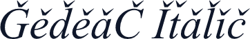GedeaC Italic