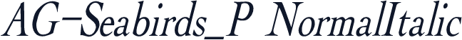 AG-Seabirds_P NormalItalic
