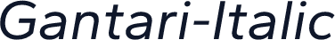 Gantari-Italic