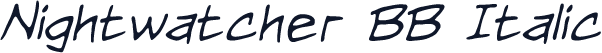 Nightwatcher BB Italic