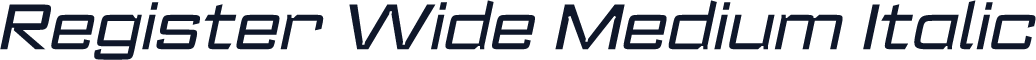 Register Wide Medium Italic