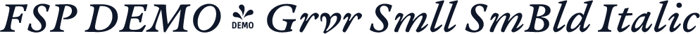 FSP DEMO - Grvr Smll SmBld Italic